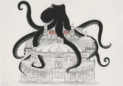 West Pier, 1990s Art Print by Ruth Wragg-Jones