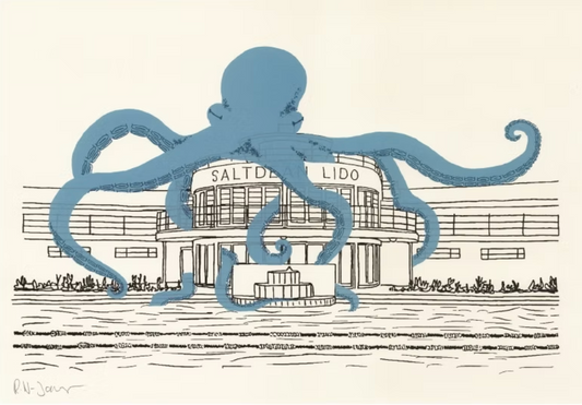 Saltdean Lido Art Print by Ruth Wragg-Jones