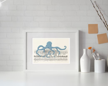 Saltdean Lido Art Print by Ruth Wragg-Jones