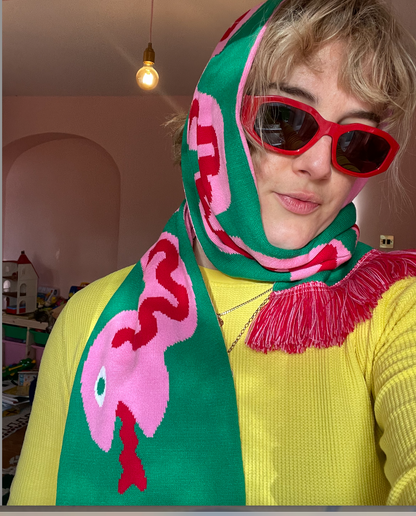 SNAKE / ROSE SCARF by Lizzie King
