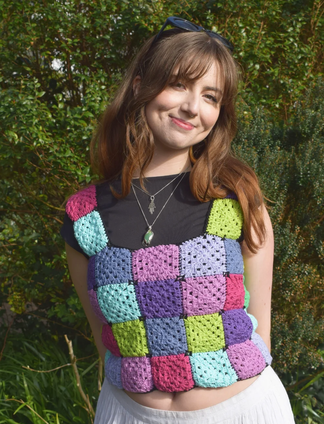 Handmade Patchwork crochet vest by HoleyCow