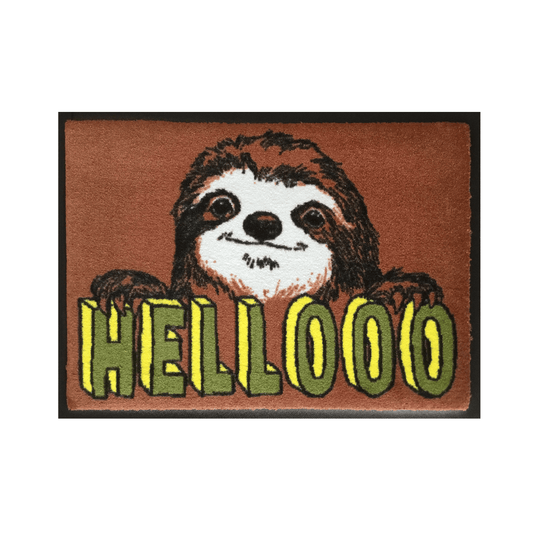'Hellooo Sloth' Welcome Door Mat by Jimbobart