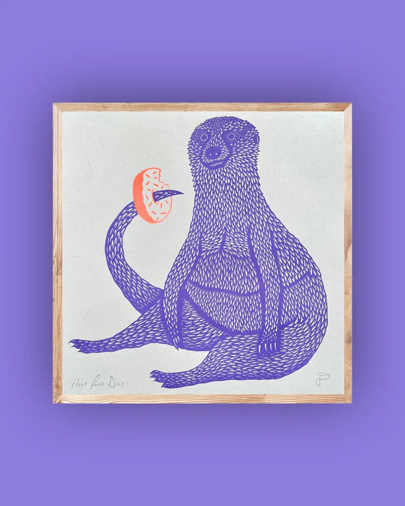Hole Food Diet Riso Print by Strangford