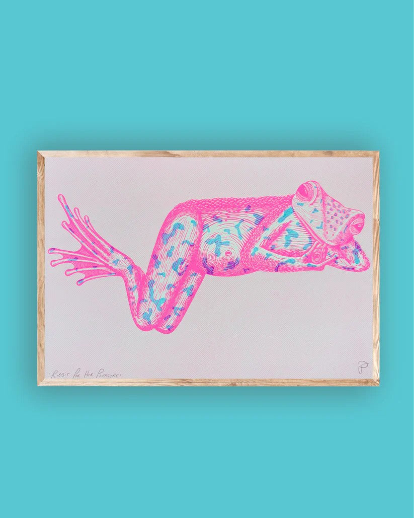 Ribbit For Her Pleasure Art Print by Strangford