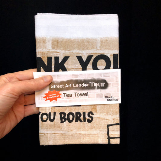 Street Art 2020 Boris Special Tea Towel by Garudio