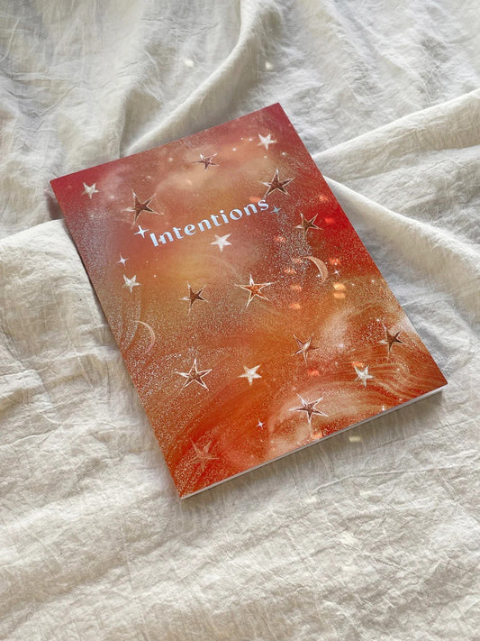 Tangerine 'intentions' recycled notebook by Nikki Strange