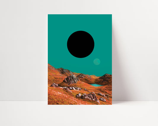 The Moon, photography and graphic Art Print by Basz