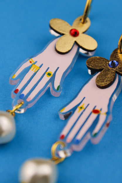 Tudor Hand Earrings by Misfit Makes
