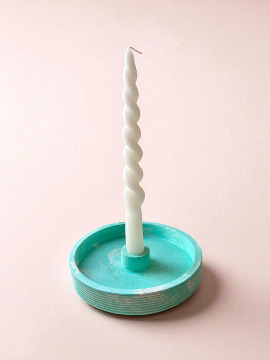Turquoise candlestick holder by ONYX
