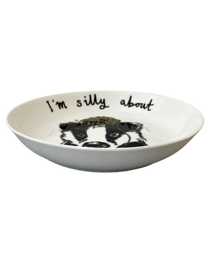 I'm silly about Pasta!' Badger Pasta Bowl by Jimbobart
