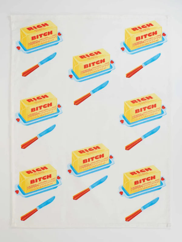 Rich Bitch Dish Towel by Incognito
