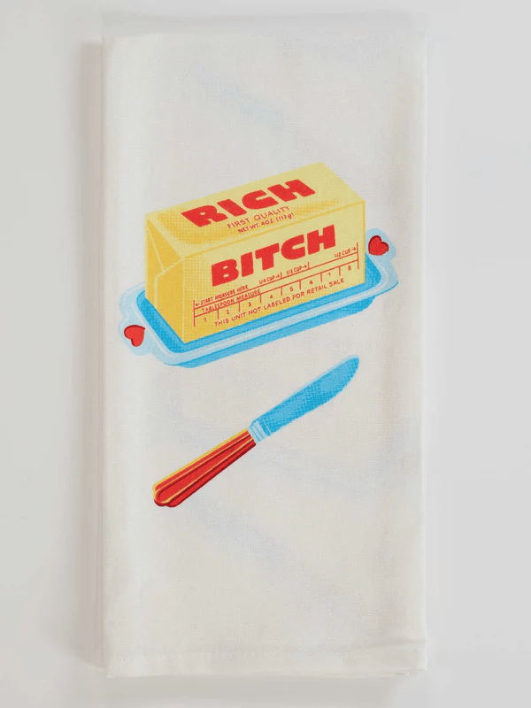 Rich Bitch Dish Towel by Incognito