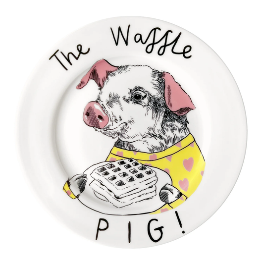 'The Waffle Pig' Side Plate by Jimbobart