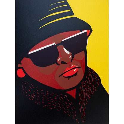 Woman On The Metro Lino Print By Kate Gerrard