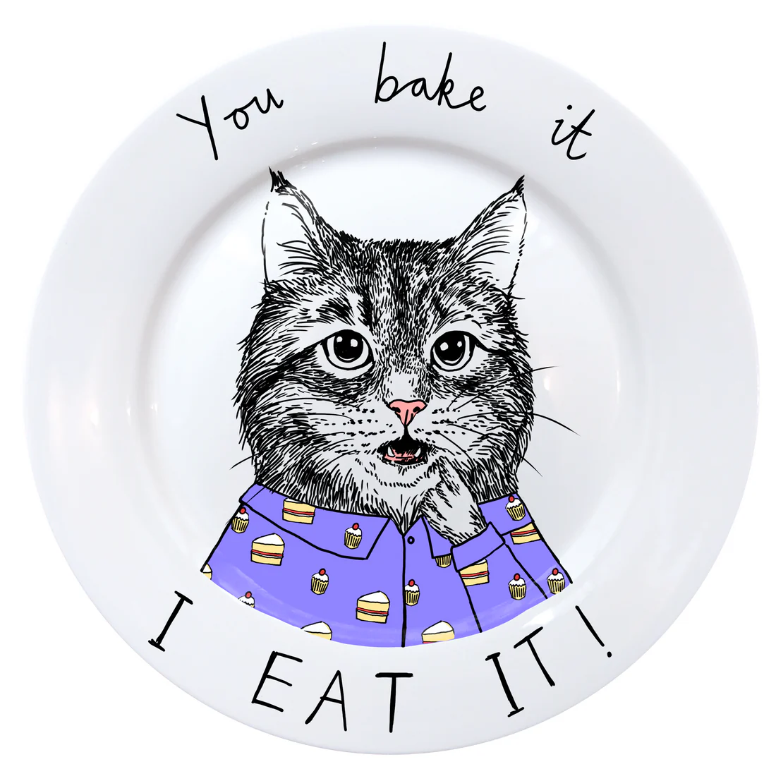'You Bake It, I Eat It!' Side Plate by Jimbobart