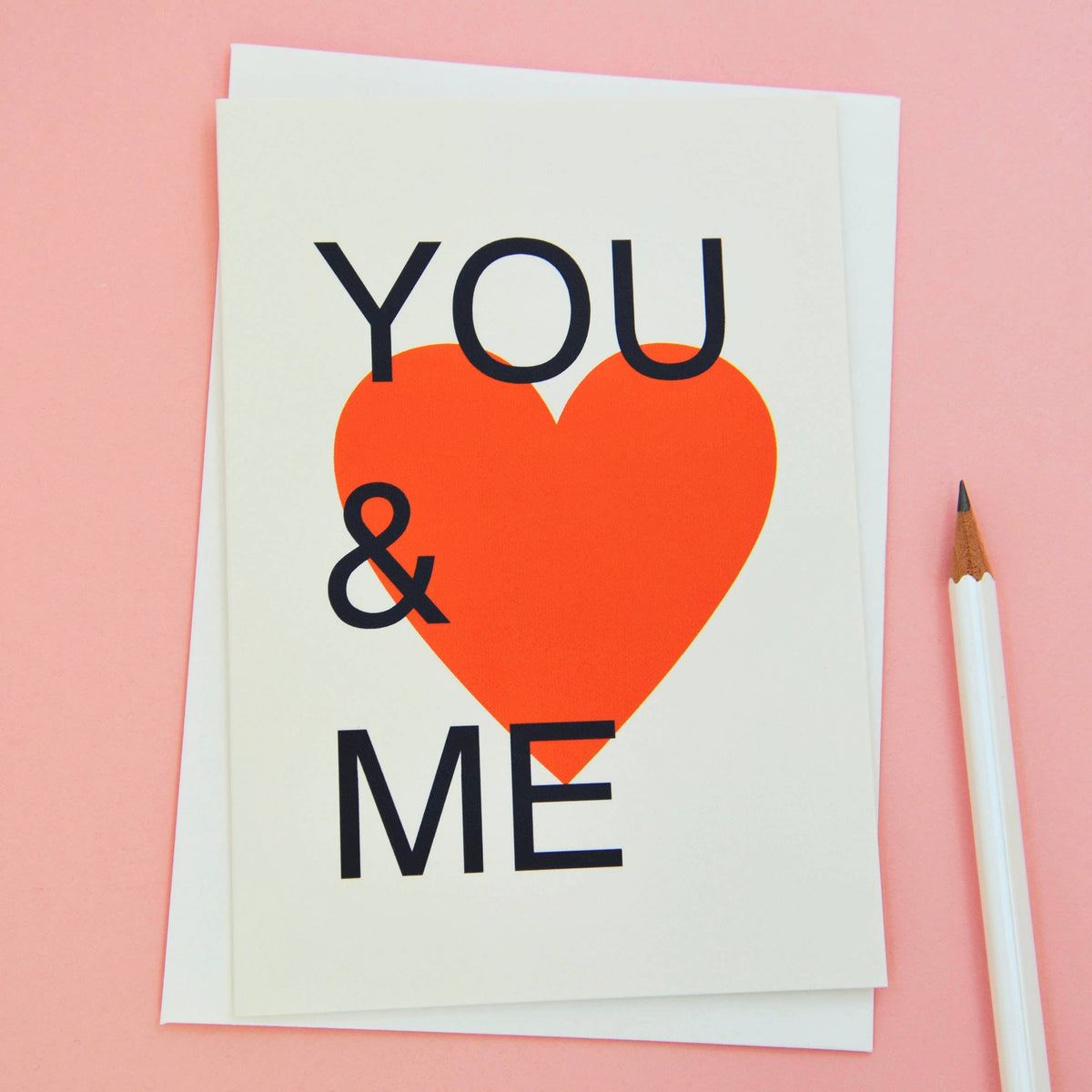 You & Me love Valentine's Greetings card