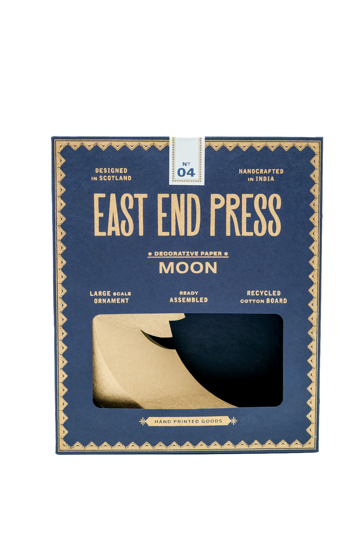 Large Pure Gold Man on the Moon Board Decoration By East End Press