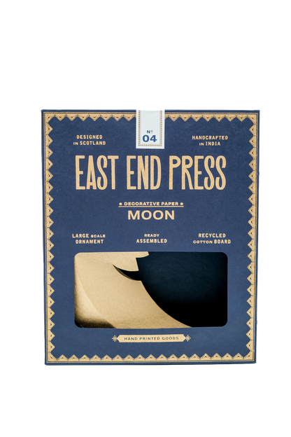 Large Pure Gold Man on the Moon Board Decoration By East End Press