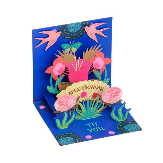 Birthday Fan Pop Up Greeting Card By Oh Deer