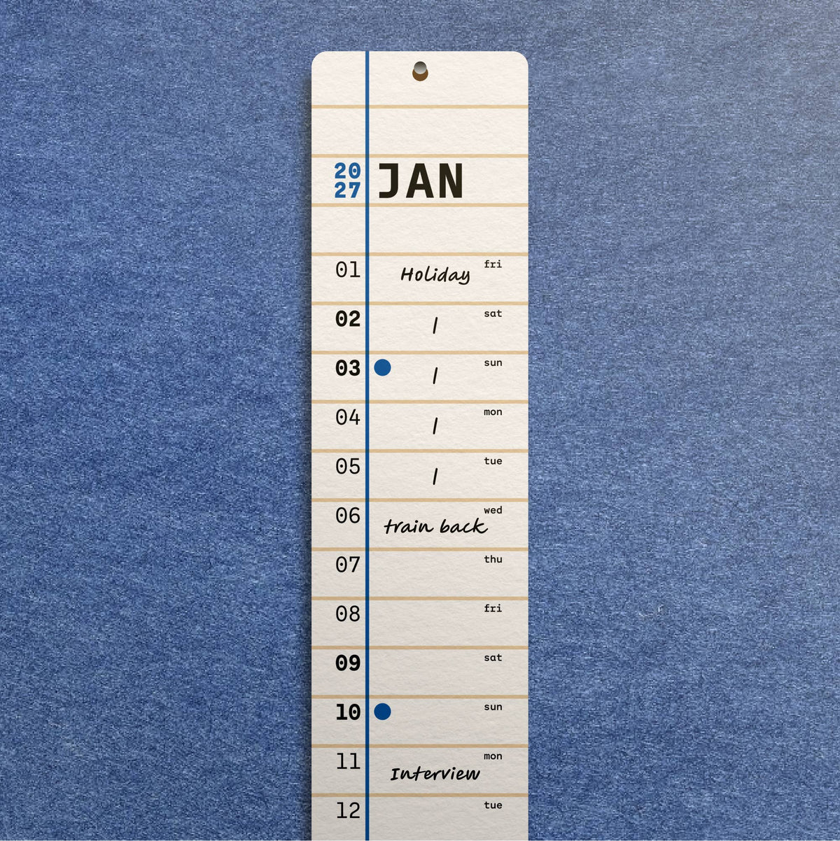 Slim Monthly 2027 Wall Calendar By Mat Cuk Design
