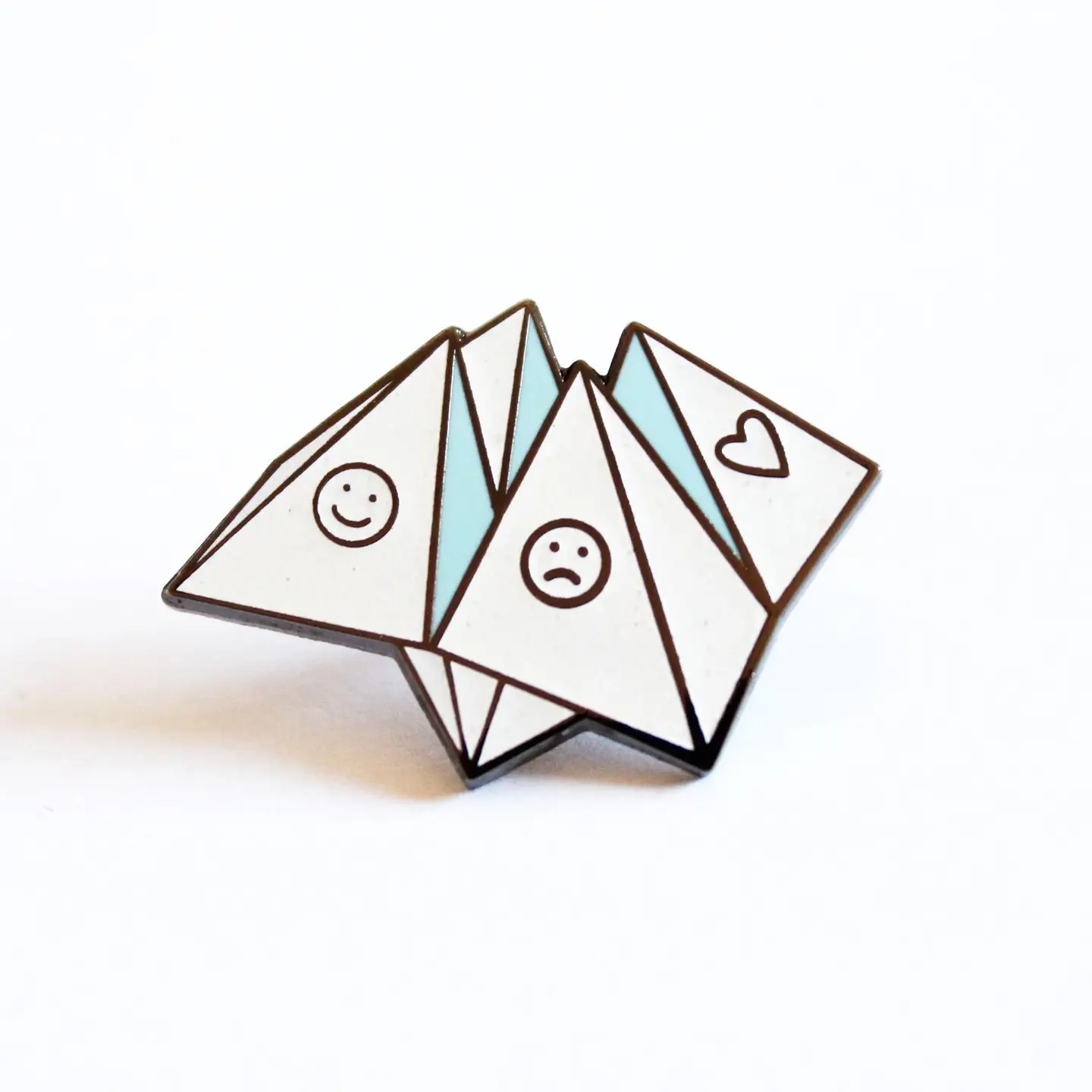 Origami Fortune Teller/Cootie Catcher Enamel Pin Badge by Cousins Collective