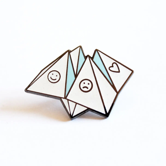 Origami Fortune Teller/Cootie Catcher Enamel Pin Badge by Cousins Collective