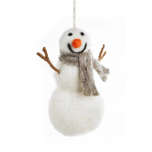 Norman the Snowman Handmade Felt Biodegradable by Felt So Good