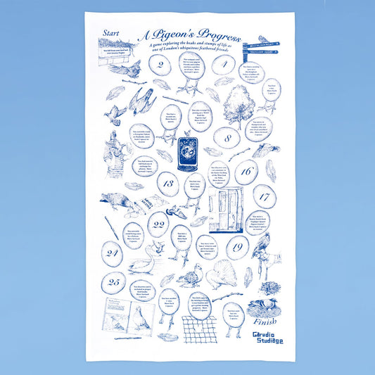 A Pigeon's Progress Tea Towel by Garudio