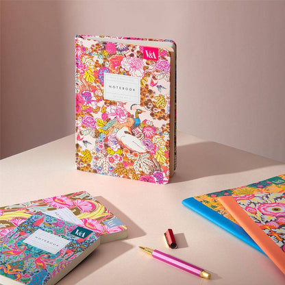 Neon Floral Arts & Crafts Paperback Notebook By Oh Deer