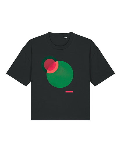 Cropped T-shirt With Geometric Design By Basz Design