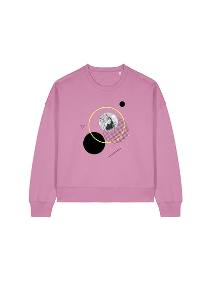 Shark / relaxed fit / organic sweatshirt , geometric art design by Basz