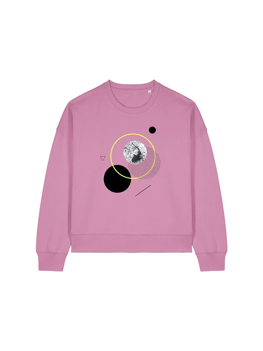 Shark / relaxed fit / organic sweatshirt , geometric art design by Basz