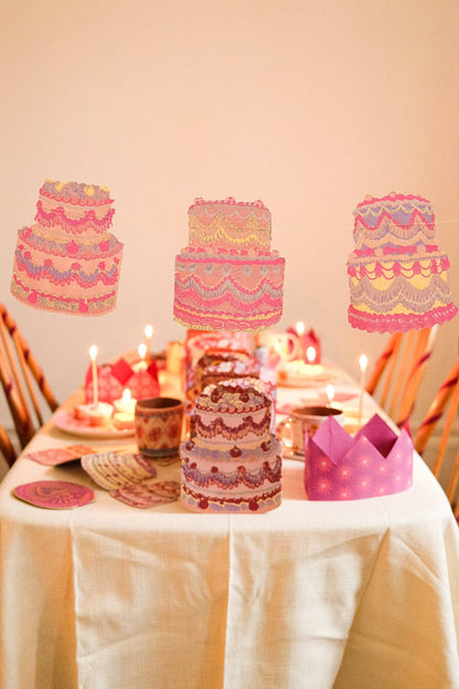 Celebration / Birthday CAKES Sewn Garland By East End Press
