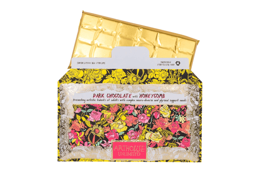 Bee Free, Dark Chocolate Bar with Honeycomb by ARTHOUSE