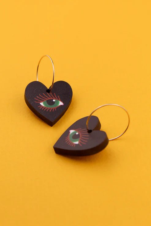 Black Lovers Eye Earrings by Misfit Makes