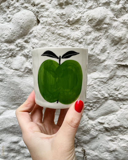 Ceramic mug with apple by Anna Soba
