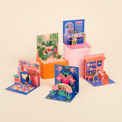 Lets eat Cake Pop Up Greeting Card By Oh Deer