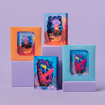 Volcano Greeting 3D Card By Oh Deer