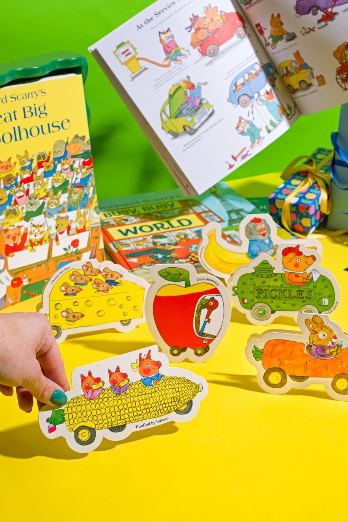Bananas Gorilla Car - Die-cut Card by Richard Scarry