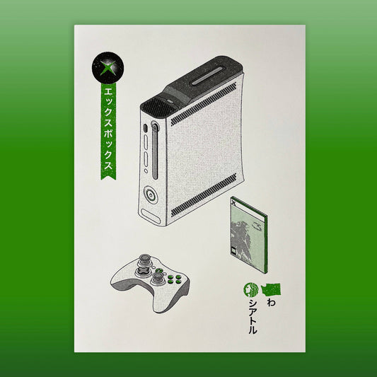 Xbox 360 Risograph By Mockup Goods