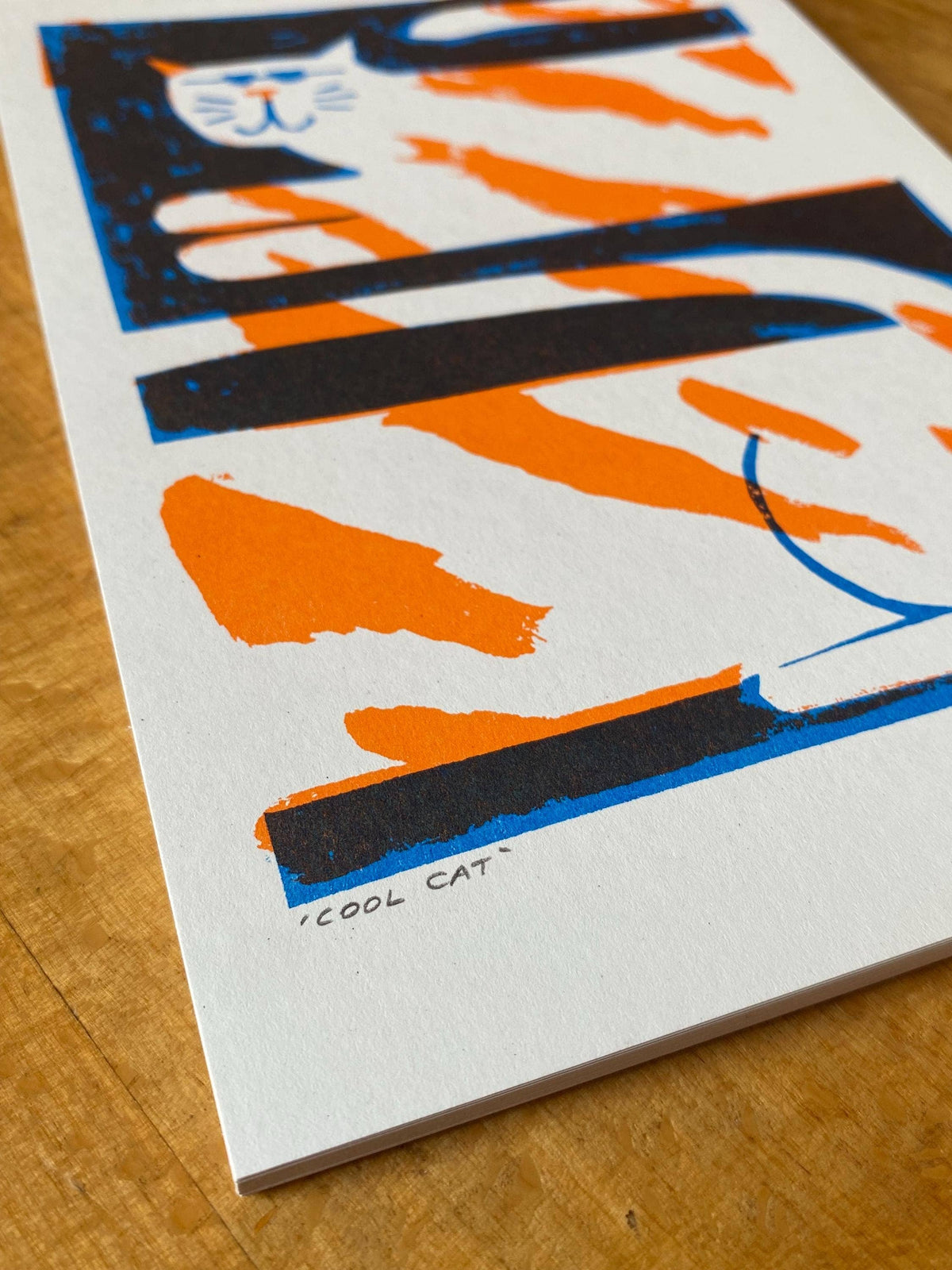 Cool Cat Riso Print By Maxy Machen
