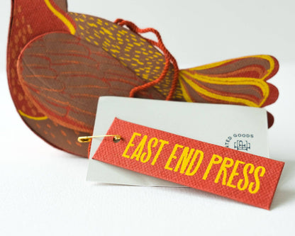 Robin Screen-Printed Board Decoration By East End Press