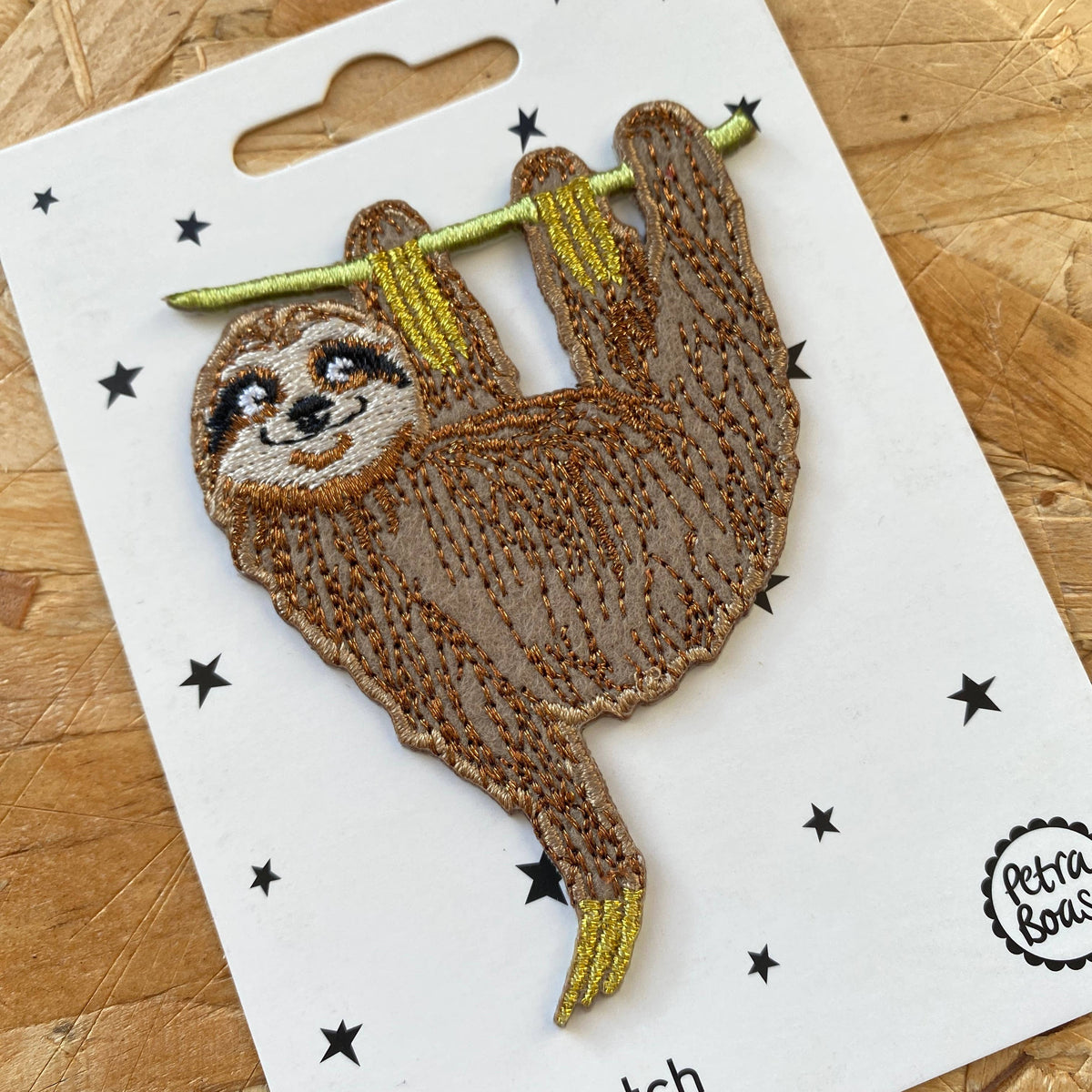 Sloth Iron-On Embroidered Patch