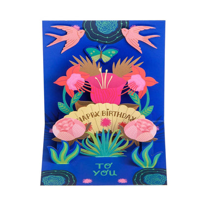 Birthday Fan Pop Up Greeting Card By Oh Deer
