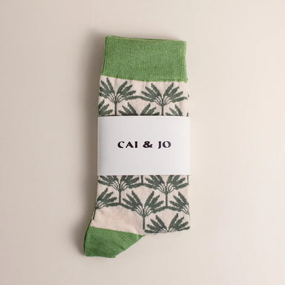 Palm Leaf Socks by Cai & Jo