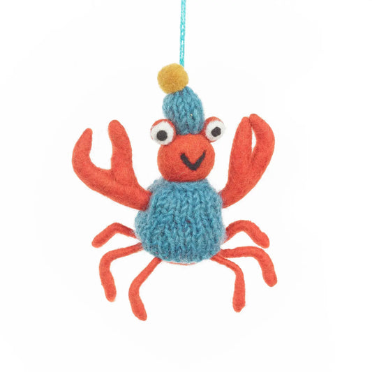 Sammy Snowcrab Christmas Crab Decoration by Felt So Good