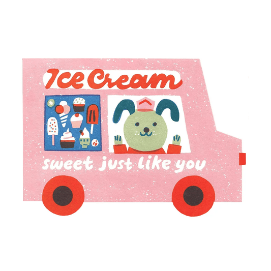 Ice Cream Van Die Cut greeting Card by The Printed Peanut