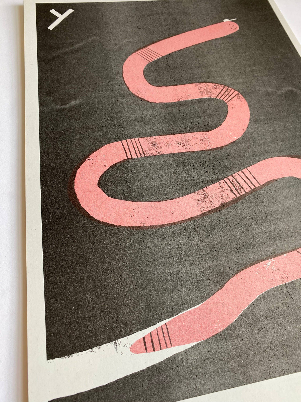 Cool Worm Risograph Print By Maxy Machen