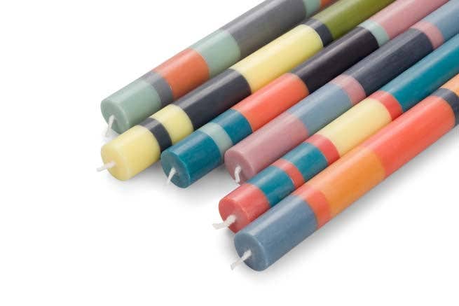 Striped Opaline, Neyron, Rose & Midnight Candles