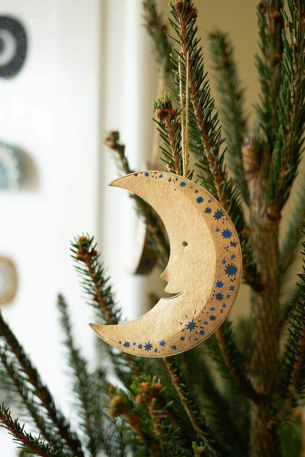 Shimmering Man on the Moon Board Decoration By East End Press
